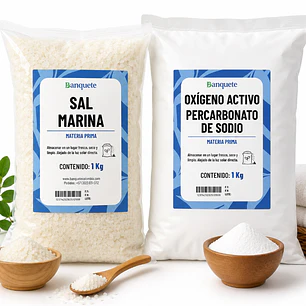Promo Oxigeno activo de 1kg + Sal marina 1 kg