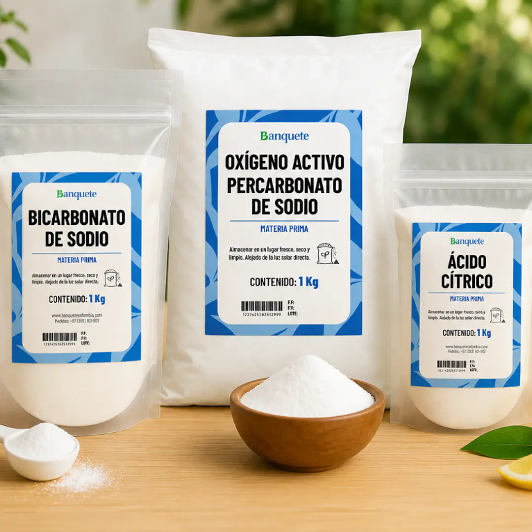 Promo Oxigeno activo de 1kg + Bicarbonato 1 kg + Acido citrico 1 kg 1