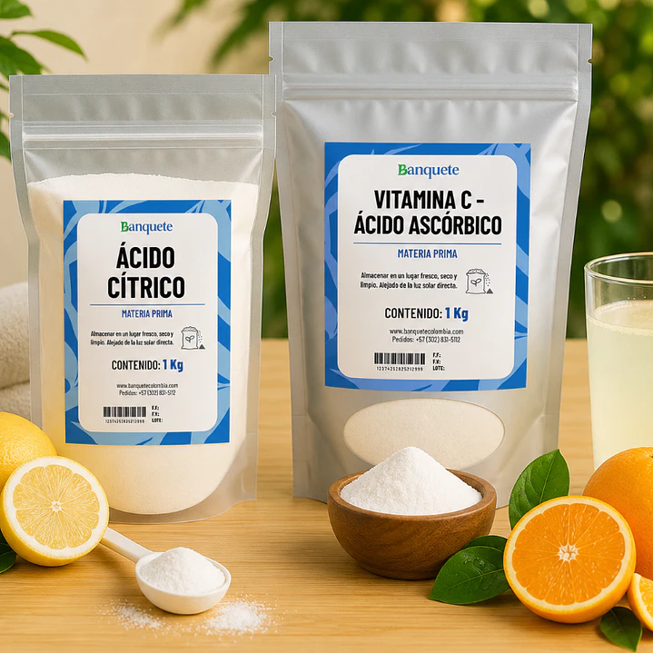 Promo Vitamina C 1 kg + Acito citrico 1 Kg 1