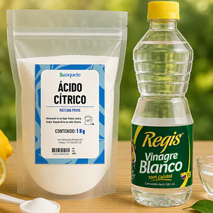 Promo Acido citrico 1 kg + Vinagre blanco regis 500 ml