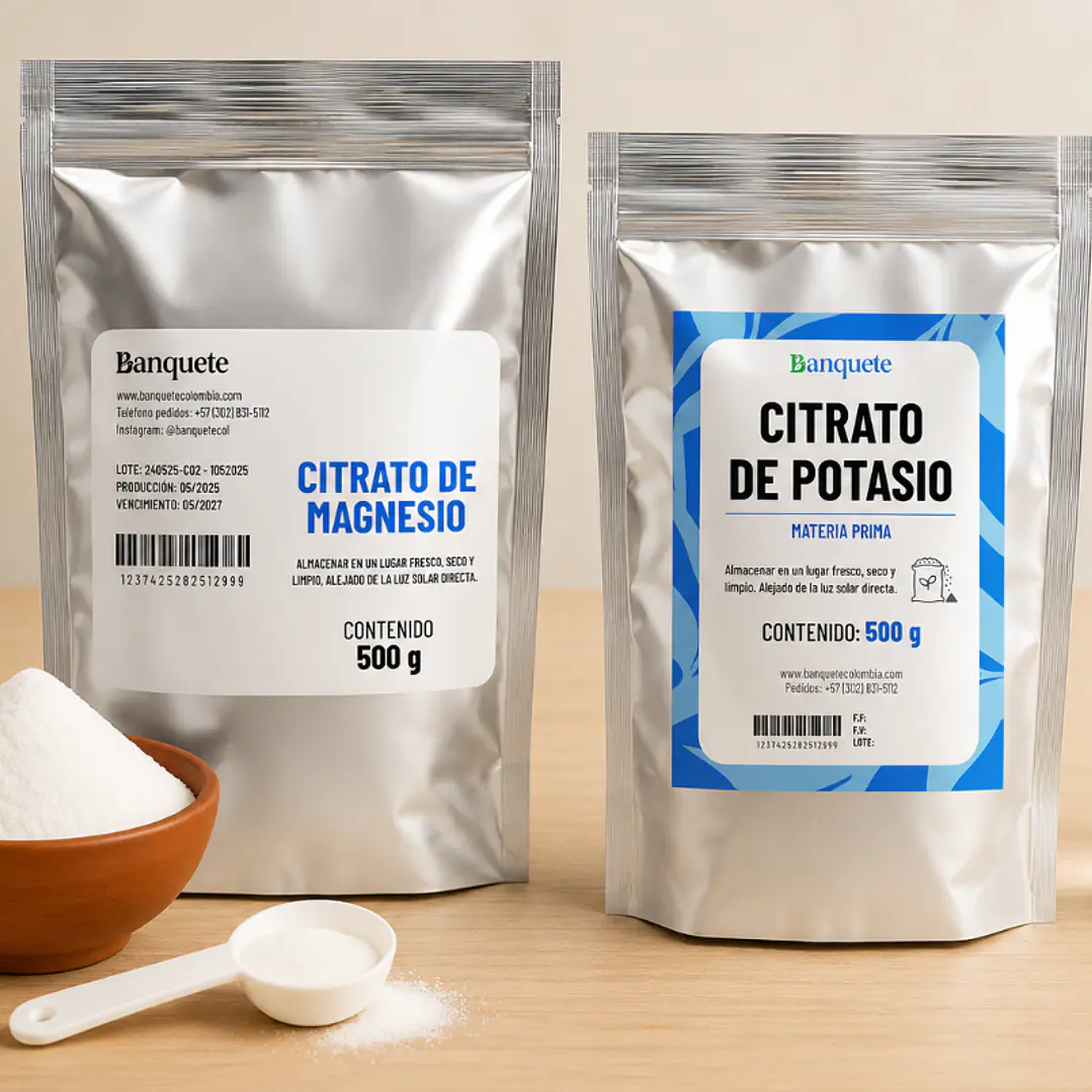Promo Citrato de magnesio 500 gr + Citrato de potasio 500 gr 1