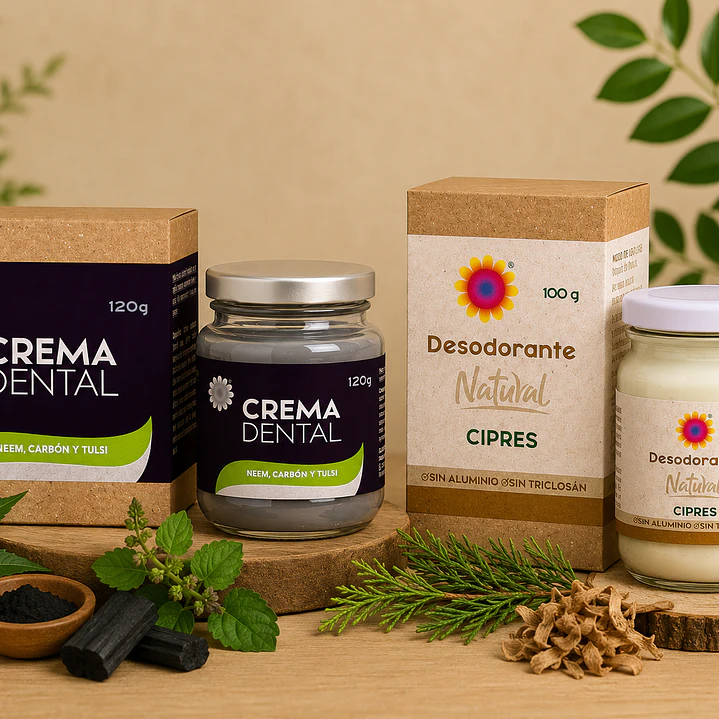 Combo Crema Dental Carbón Activado y Desodorante Natural 1