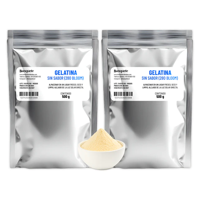 Gelatina Sin Sabor Bloom en Polvo – Ideal para Repostería y Preparaciones 4