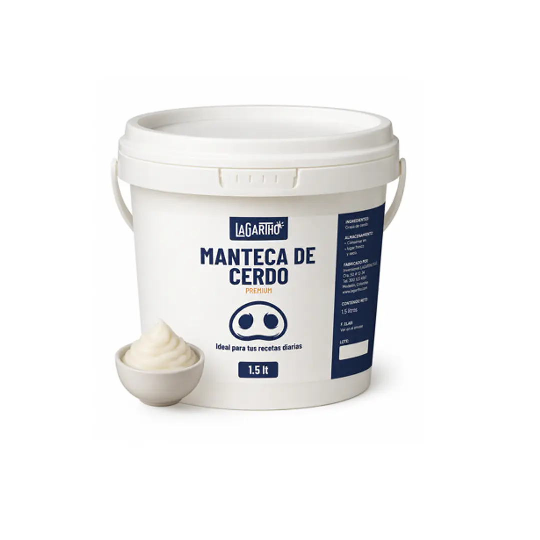 Manteca de Cerdo Lagartho Premium – Grasa para Cocinar, Freír y Preparaciones 3