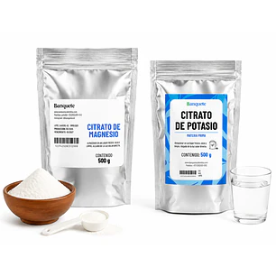 Promo Citrato de magnesio 500 gr + Citrato de potasio 500 gr