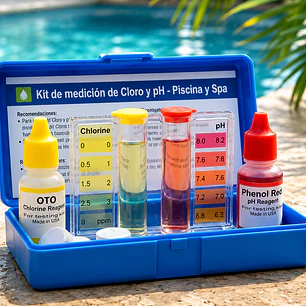 Kit Medidor De Cloro Y Ph Incluye Estuche Y Tubos De Ensayo