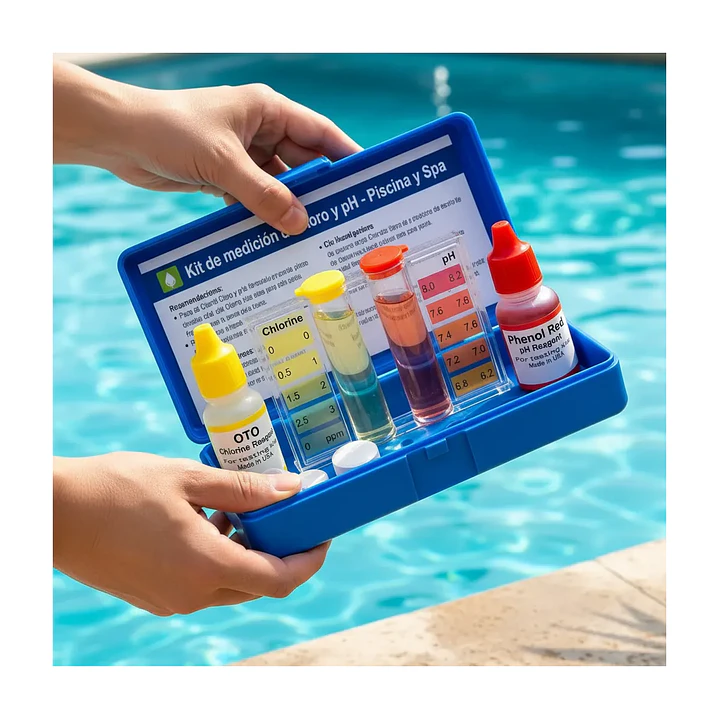 Kit Medidor De Cloro Y Ph Incluye Estuche Y Tubos De Ensayo 4