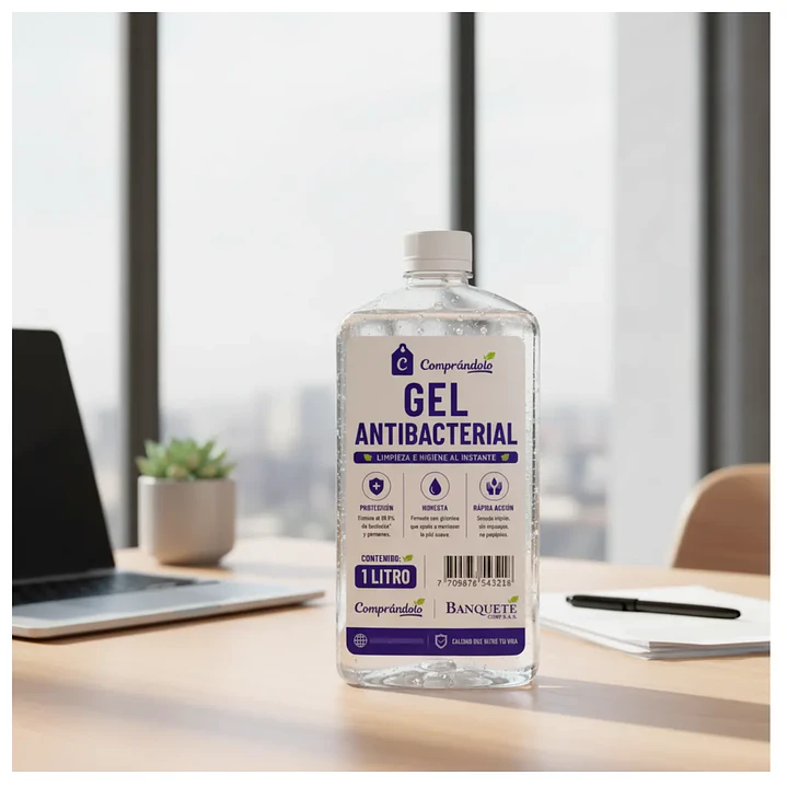 Gel Antibacterial Para Oficina Y Hogar 1 L 3