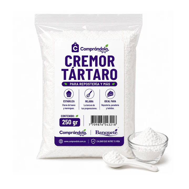 Creamor Tártaro Pura En Polvo -repostería Y Cocina 2