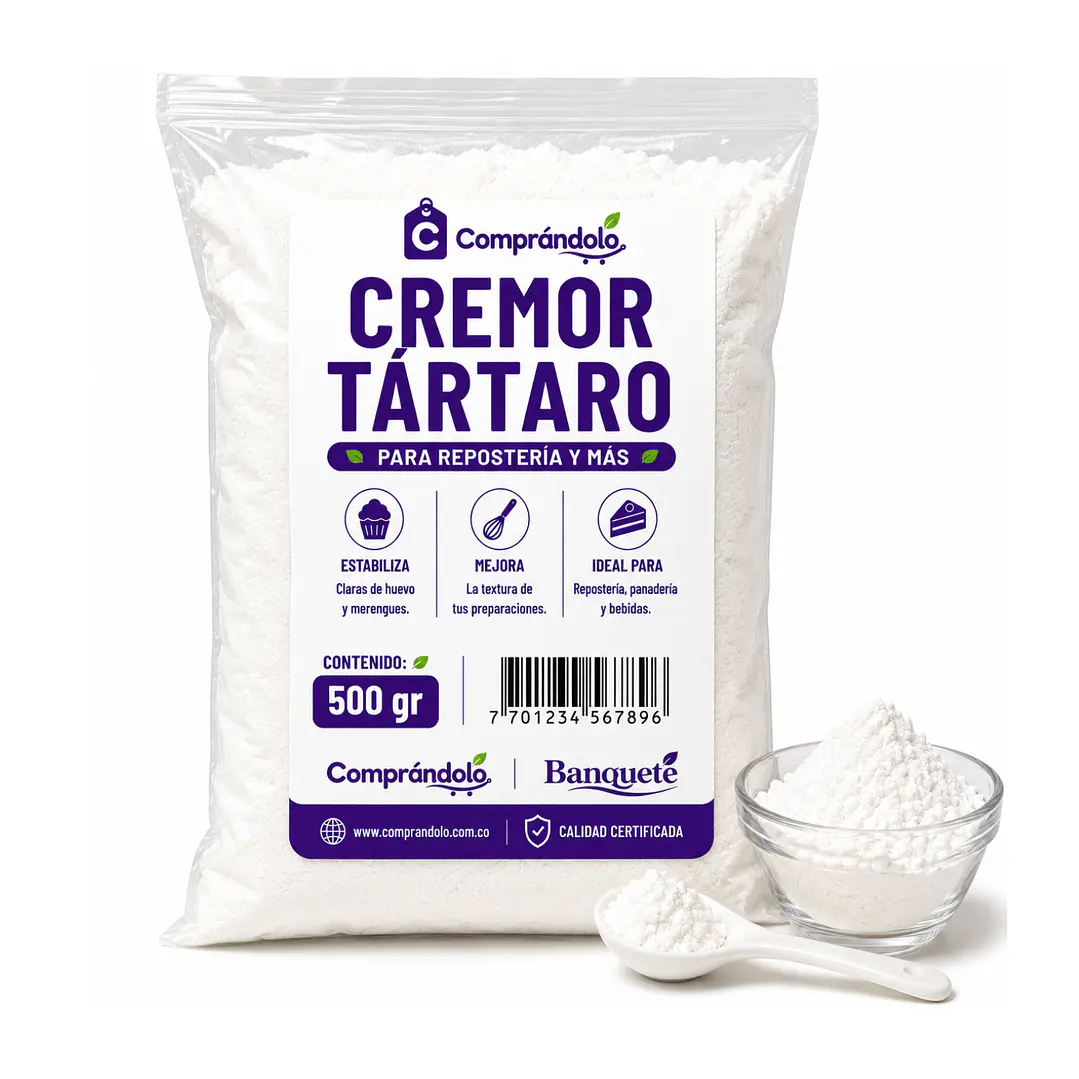 Creamor Tártaro Pura En Polvo -repostería Y Cocina 3