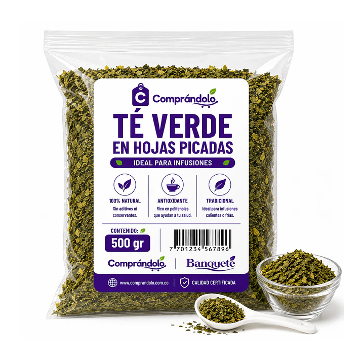 Té Verde En Hojas Picadas Pura - Para Infusuiones  2