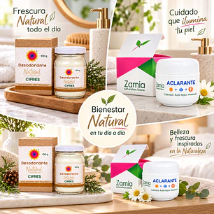 Kit Cuidado Personal (Crema aclarante Zamia 60 gr + Desodorante Natural Gaia 100 gr) 