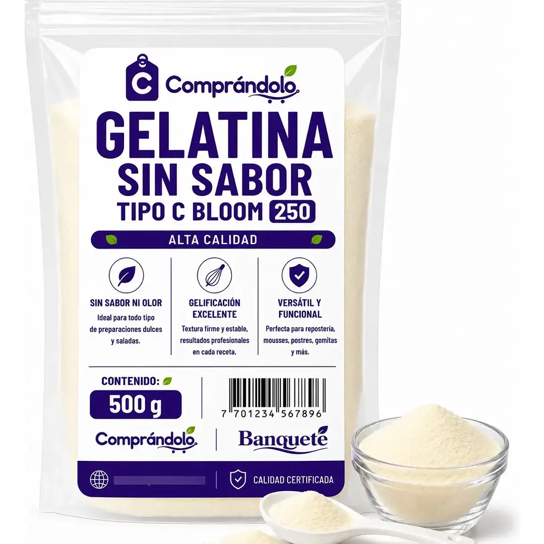 Gelatina Sin Sabor Banquete 250 Bloom Tipo C 2