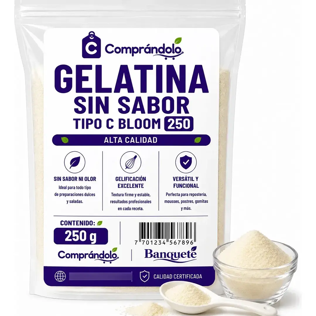 Gelatina Sin Sabor Banquete 250 Bloom Tipo C 1