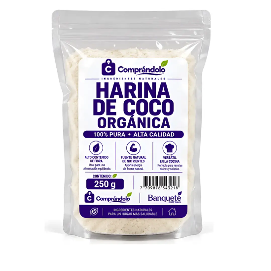 Harina De Coco Orgánica - Pura En Polvo  2