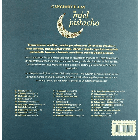 CANCIONCILLAS DE MIEL Y PISTACHO