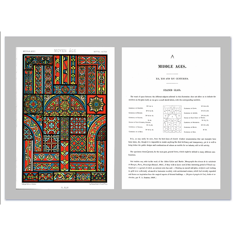 ARTE EDAD MEDIA - VITRALES siglo XII, XIII y XIV (LAMINA)