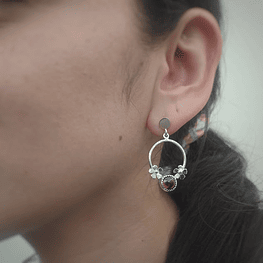 Aros Ada Piedra - Plata 950