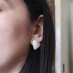 Aros corazon  plata 950