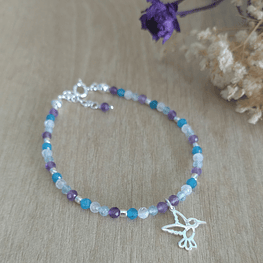 Pulseras multipiedras - Plata 925 -  Colibrí