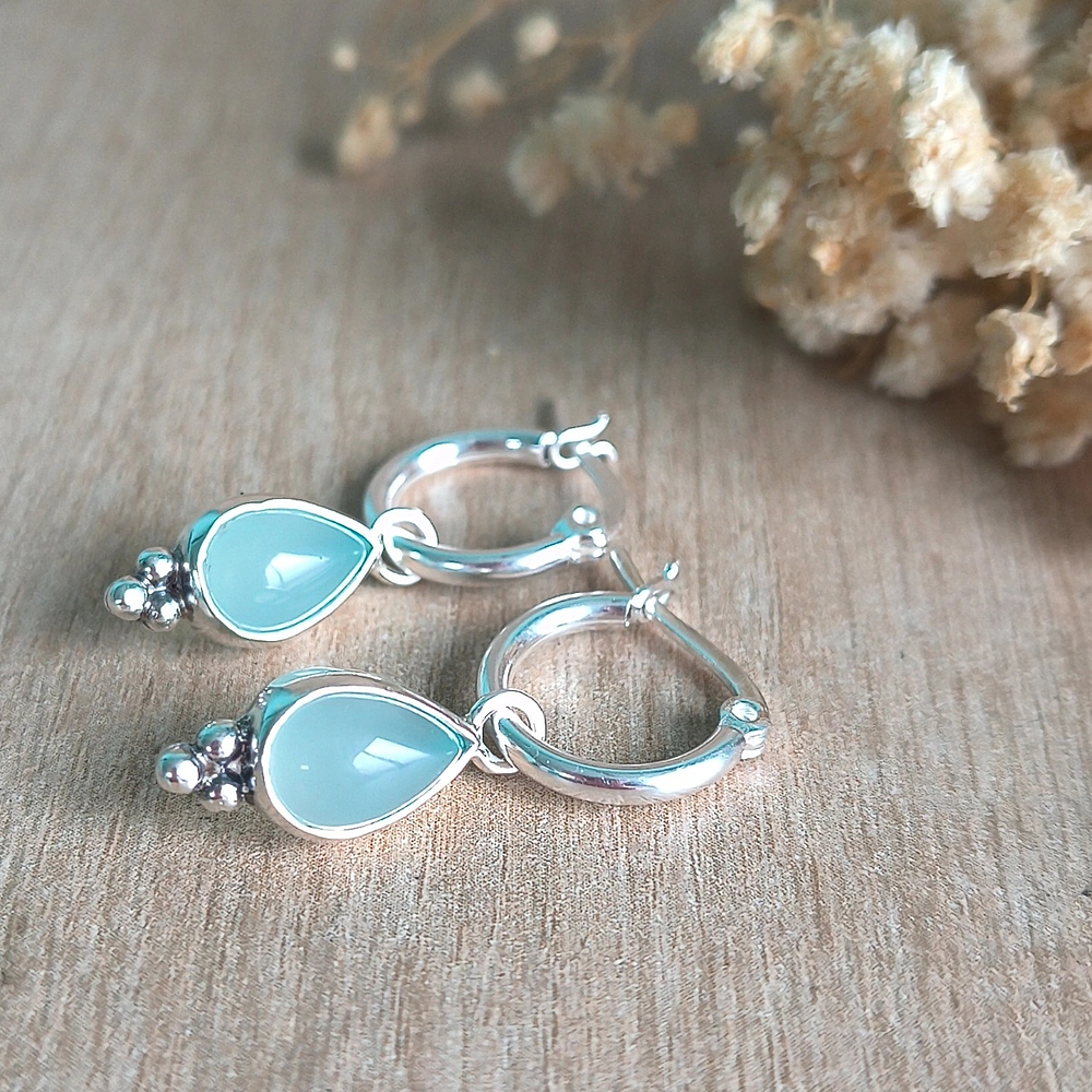 Argollas Mika piedra natural