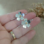 Aros flor Otoñal - Plata 950