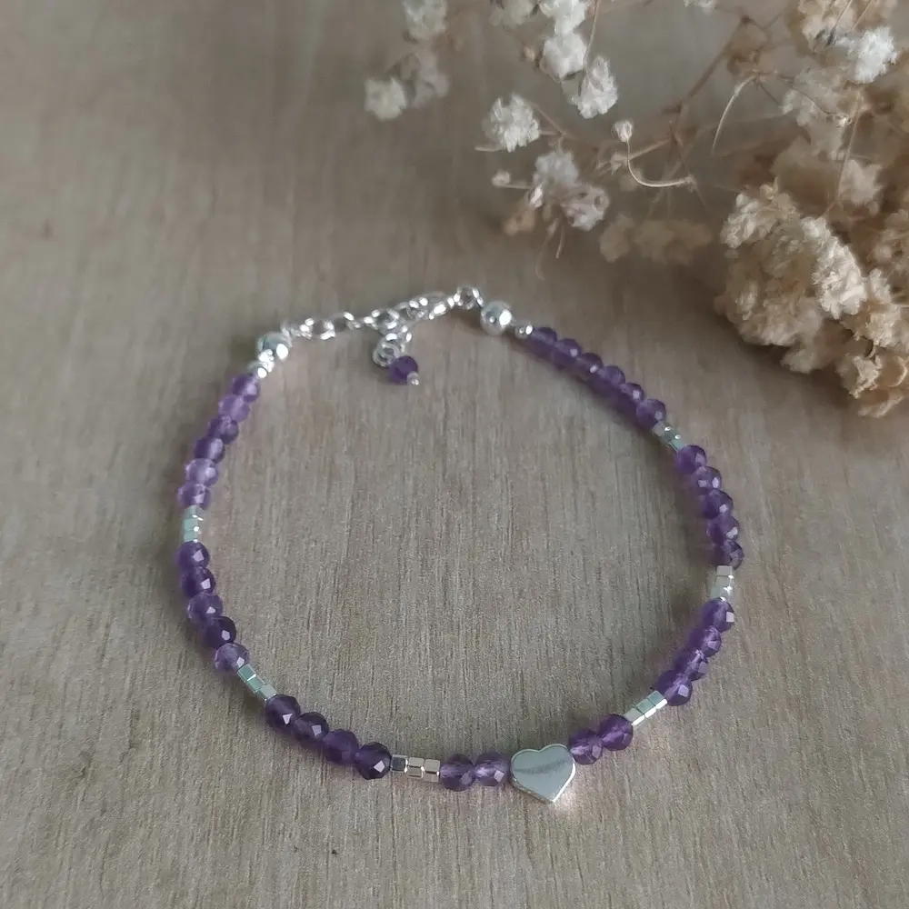 Pulsera Amatista corazón