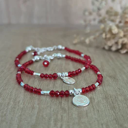 Pulsera Roja  - Plata 925