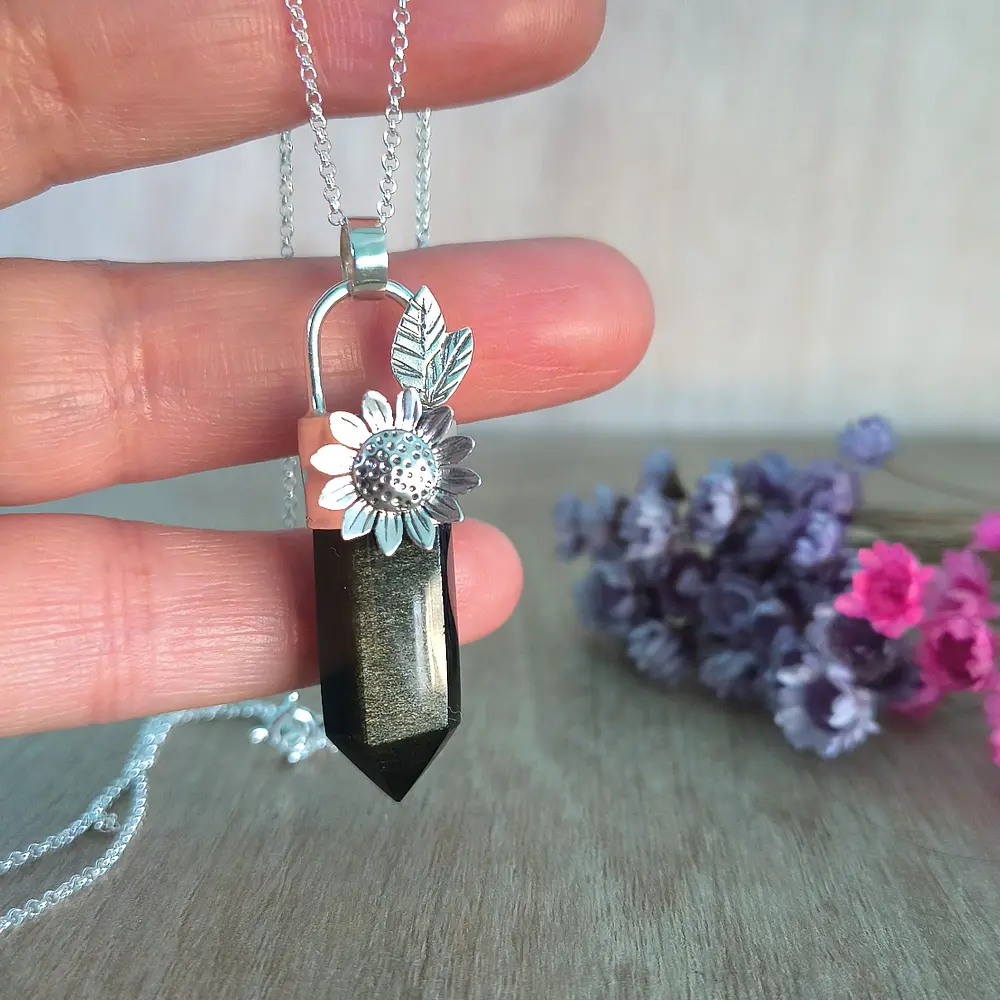 Punta de Obsidiana Manto Dorado