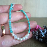 Pulsera Amazonita & Perlas