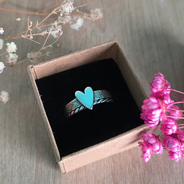 Anillo corazón Rustic - A pedido!