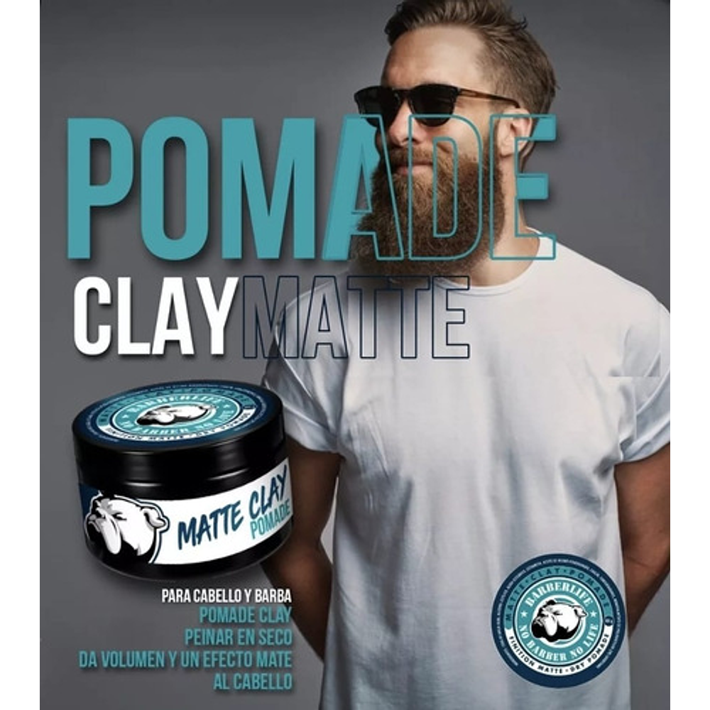 Cera Pomade Matte Clay Efecto Seco