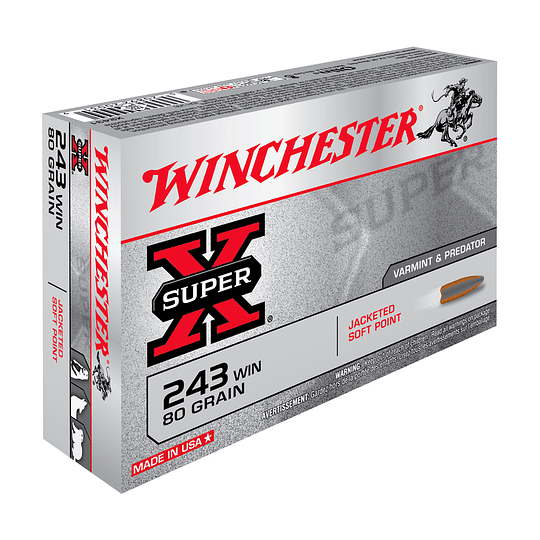 Winchester .243 Win. Power Point 80gr - Image 1