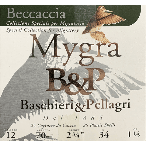 B&P Mygra Beccaccia 34g 12/70