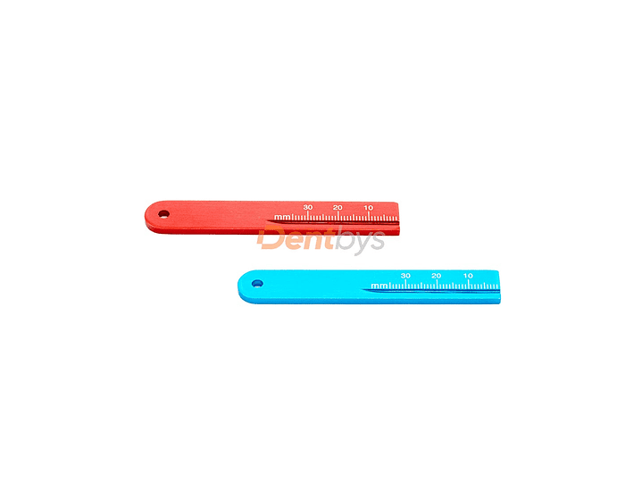 REGLA METÁLICA AZUL Y ROJA 1