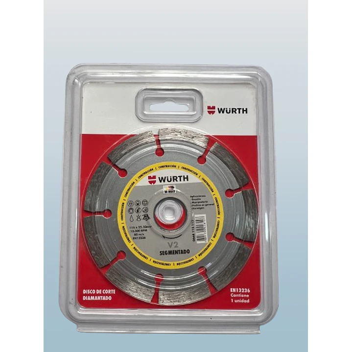 DISCO DE CORTE SEGMENTADO WURTH 4 1/2