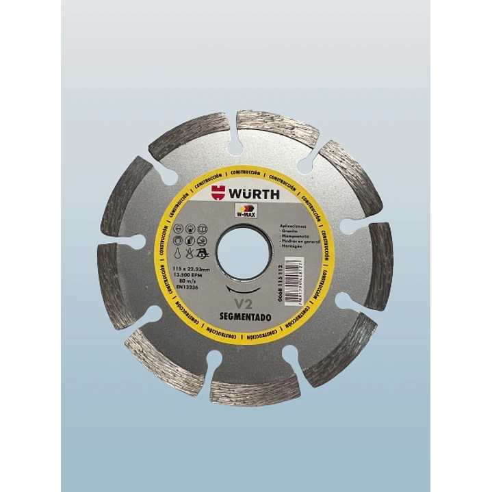 DISCO DE CORTE SEGMENTADO WURTH 4 1/2