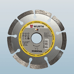 DISCO DE CORTE SEGMENTADO WURTH 4 1/2" / 115MM HORMIGON Y OTROS