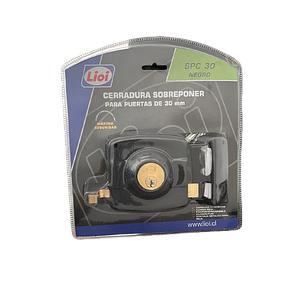 CERRADURA PARA PUERTA CILINDRO INCORPORADO 30MM  SPC 30 NEGRO