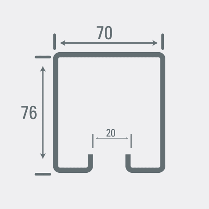 RIEL DE CORREDERA U700 / U 700 2