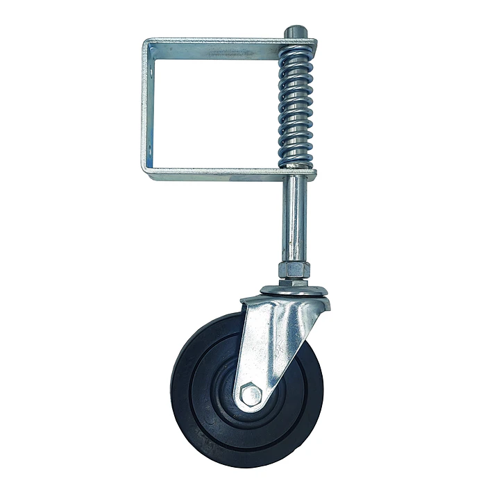 Rueda Auxiliar con Resorte Ducasse 100 mm para Portones Correderos 1