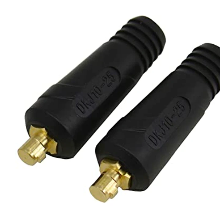 SET CABLE PARA SOLDAR 1 × 25 MM² – PORTAELECTRODO 4 M + TIERRA 2 M DINSE 10/25 2