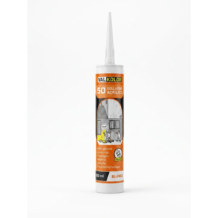 Sellador Acrílico 50 Blanco 300 ml VALKOLOR 1