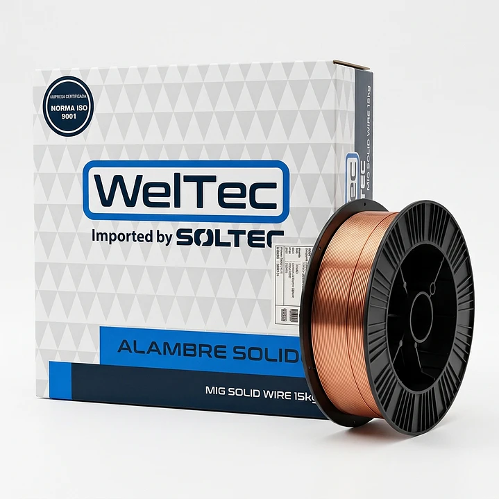 Alambre MIG 70S-6 0,8 mm 15 kg WelTec 1