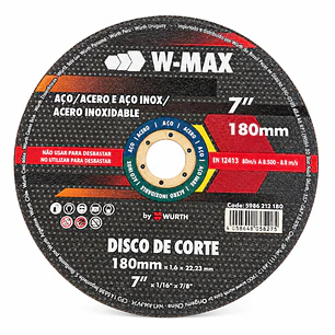 Disco de Corte W-MAX Würth para Acero e Inox 7