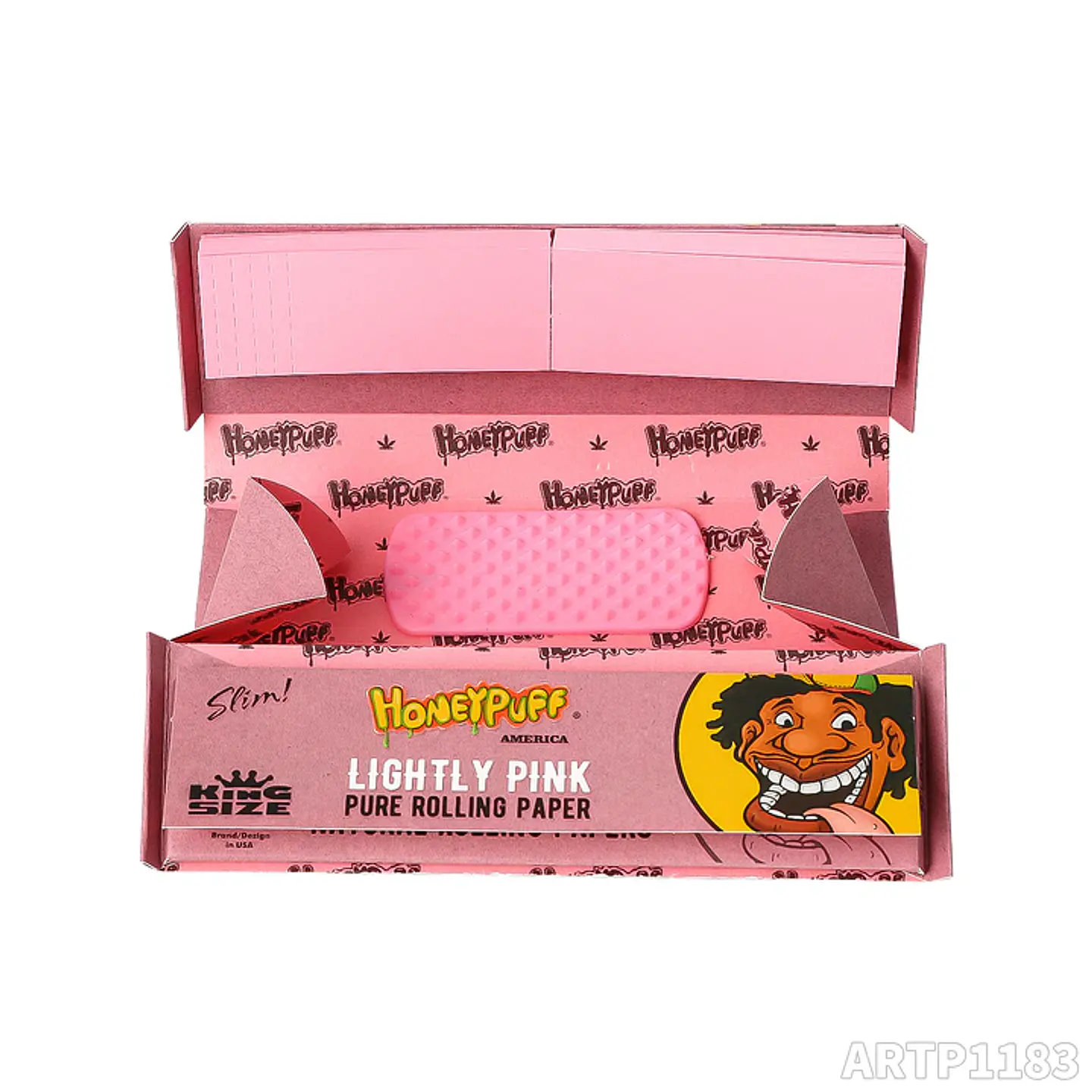 Kit Honeypuff 4-en-1: Papel + Tips + Bandeja + Grinder Tamaño King Size 9