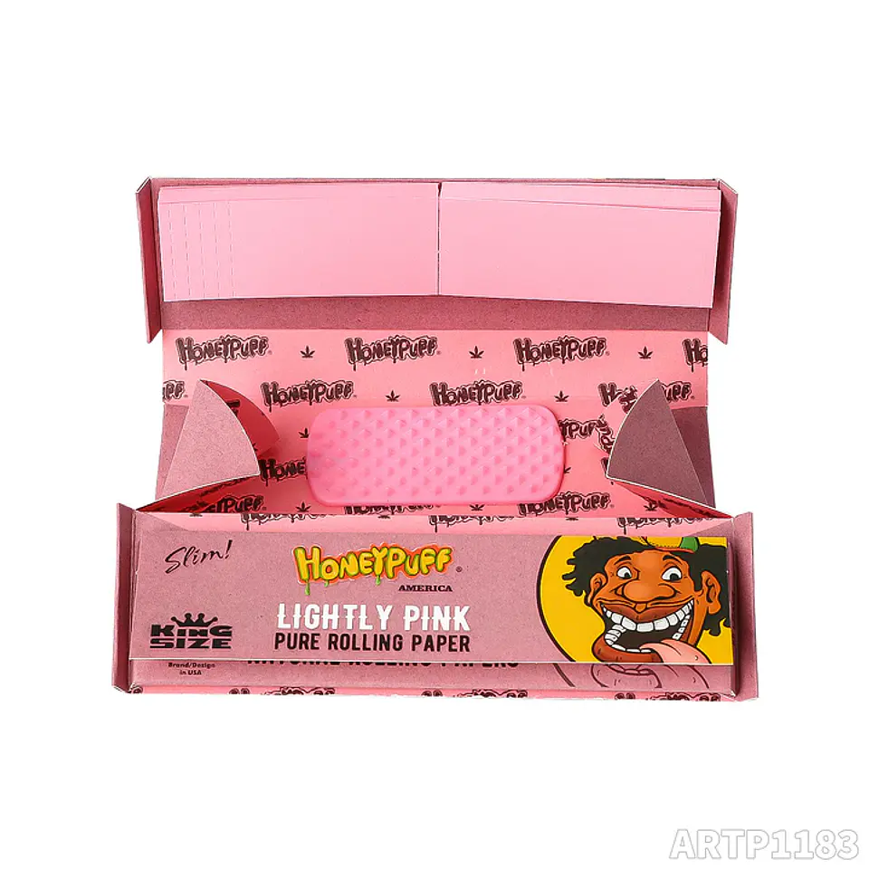 Kit Honeypuff 4-en-1: Papel + Tips + Bandeja + Grinder Tamaño King Size 9