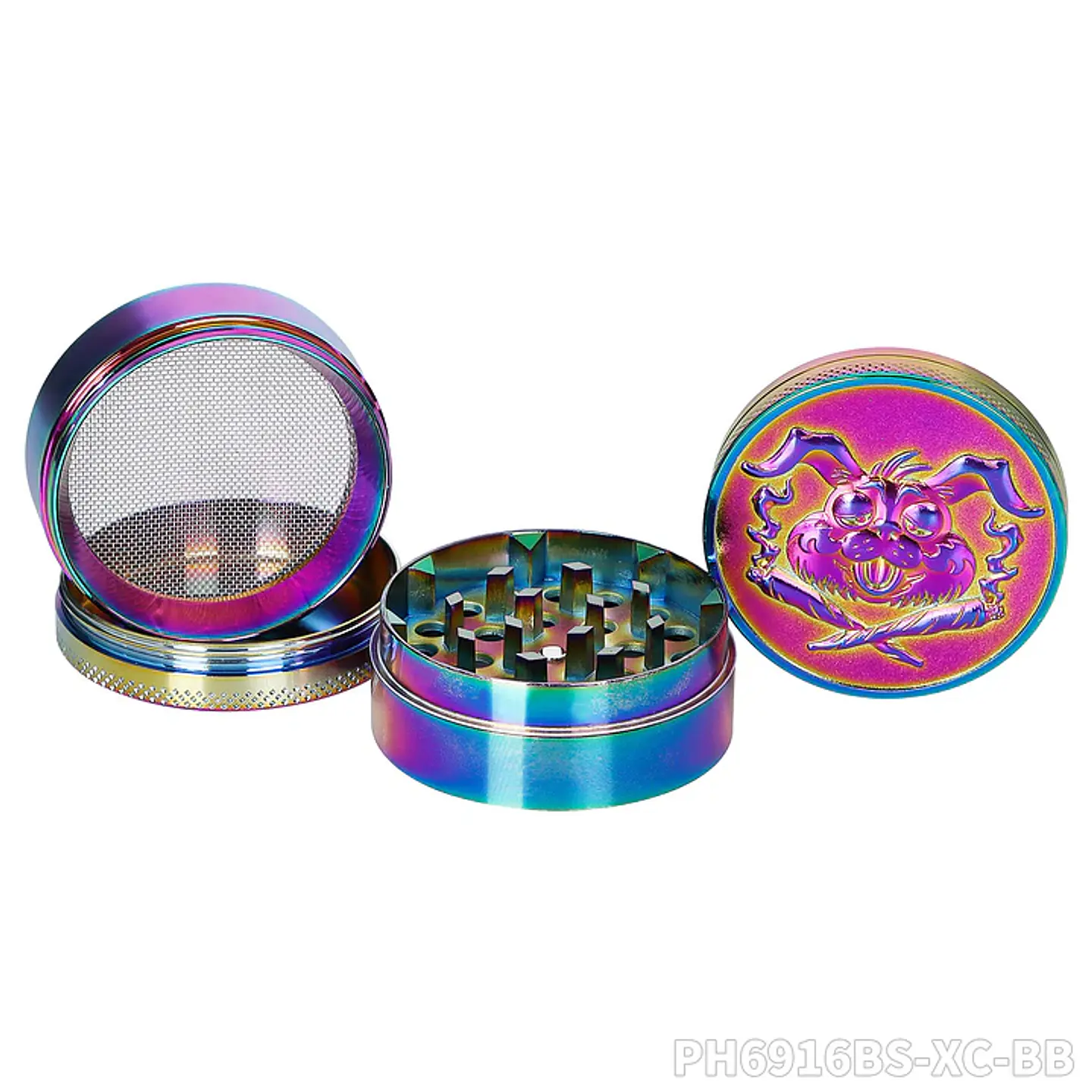 Grinder de Metal Baked Bunny Tornasol 4 Pisos (50mm) 2