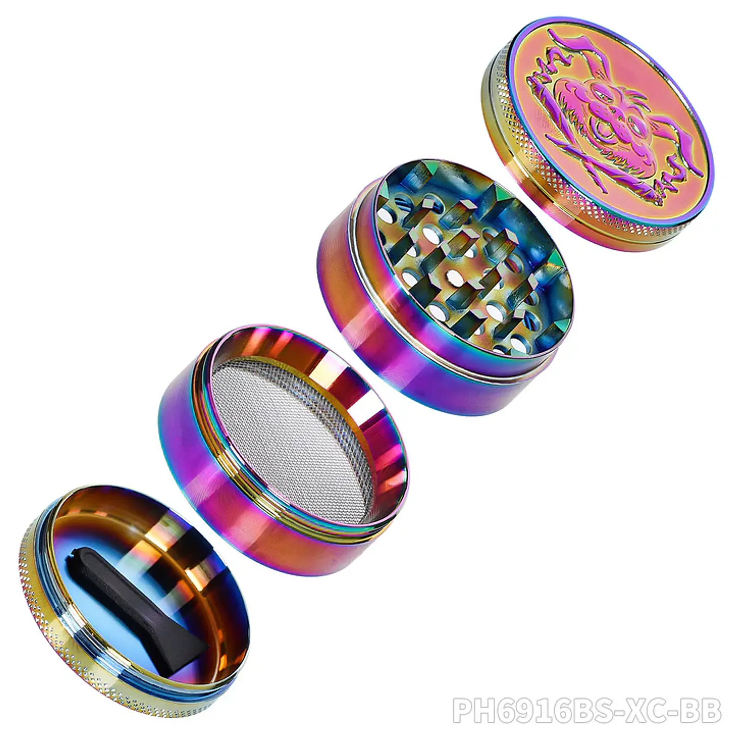 Grinder de Metal Baked Bunny Tornasol 4 Pisos (50mm) 3