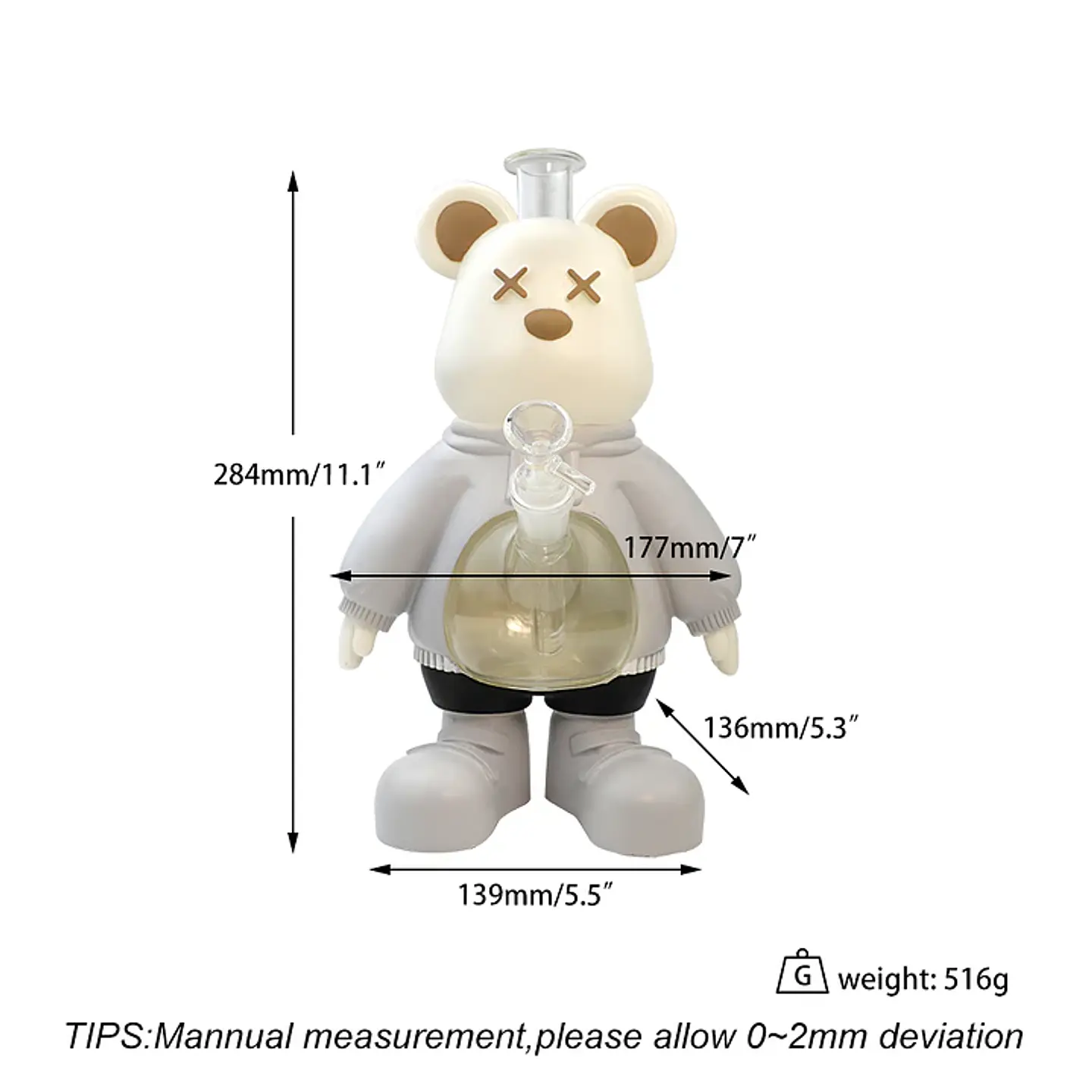 Bong Bear de Vidrio – Diseño Cartoon 2